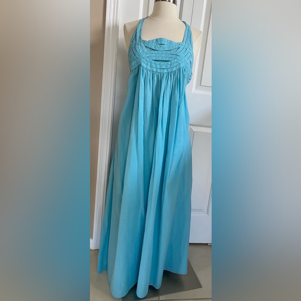 Adam Lippess gorgeous Blue Sleeveless Dress size 12